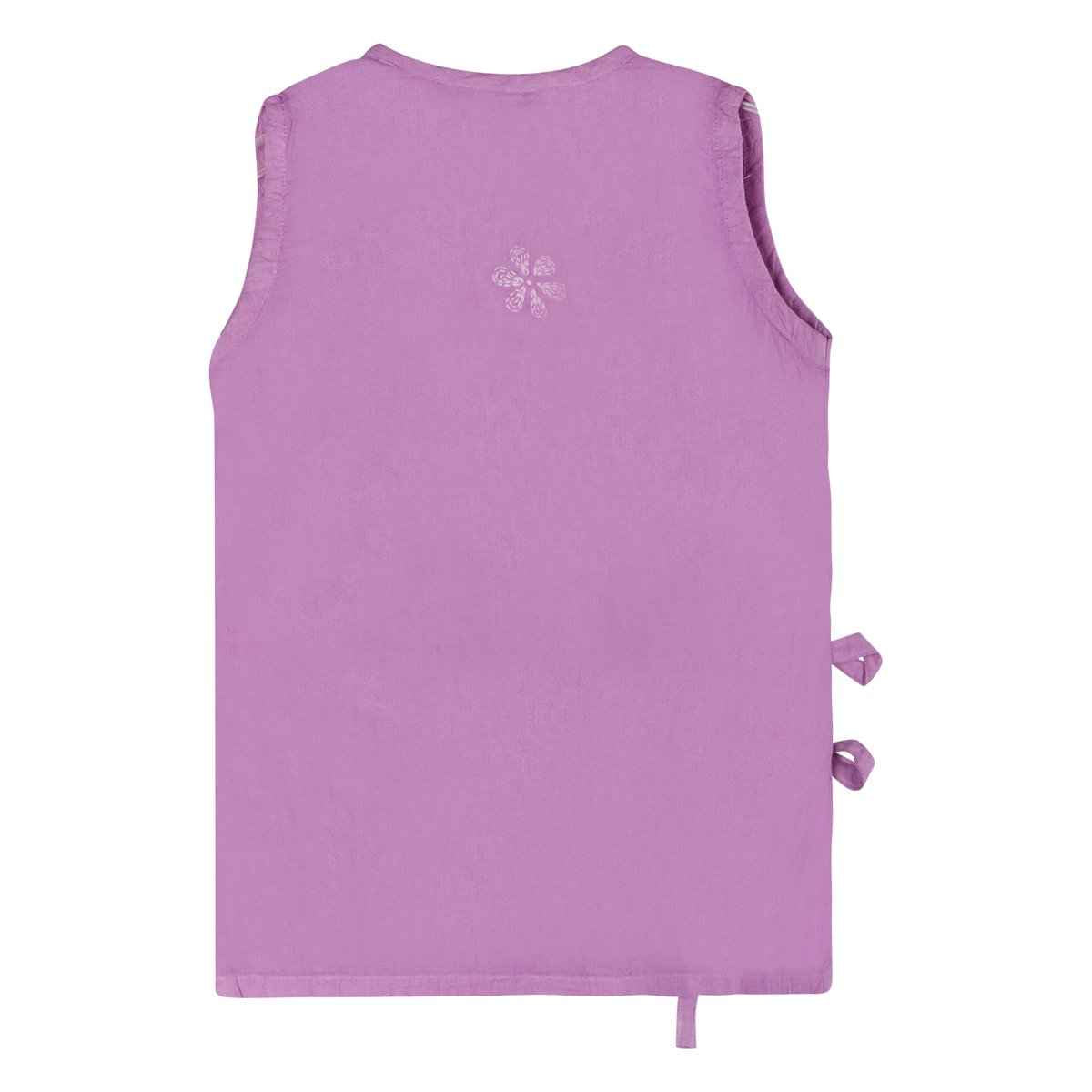 Shwet Chikankari Purple Cotton Baby Jhabla and Pant