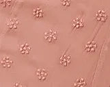 Pink fabric with floral embroidery pattern