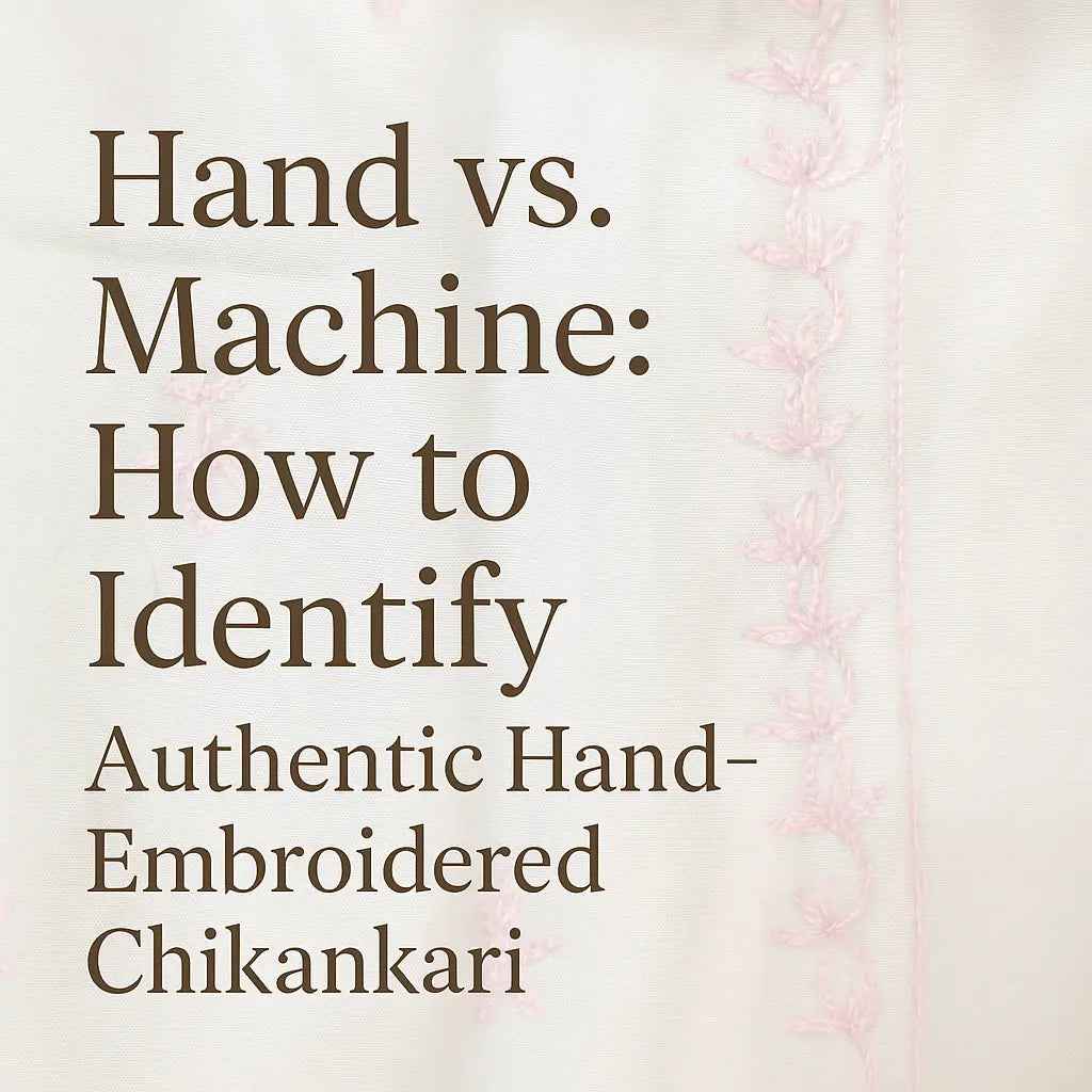 ✨ Hand vs. Machine: How to Identify Authentic Hand-Embroidered Chikankari - Shwet Artistry