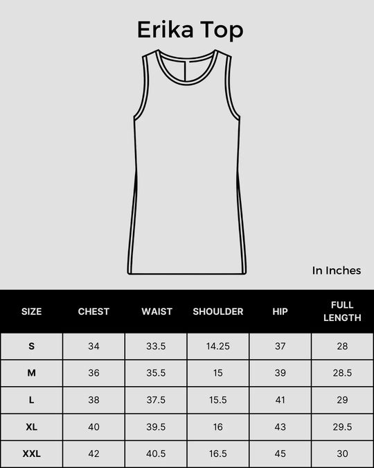Size chart for Shwet Women Red Chikankari Sleeveless Top