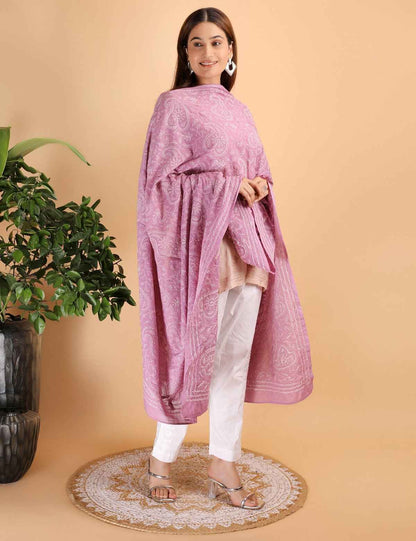 Shwet "pestal Hues"move Chikankari Cotton Dupatta