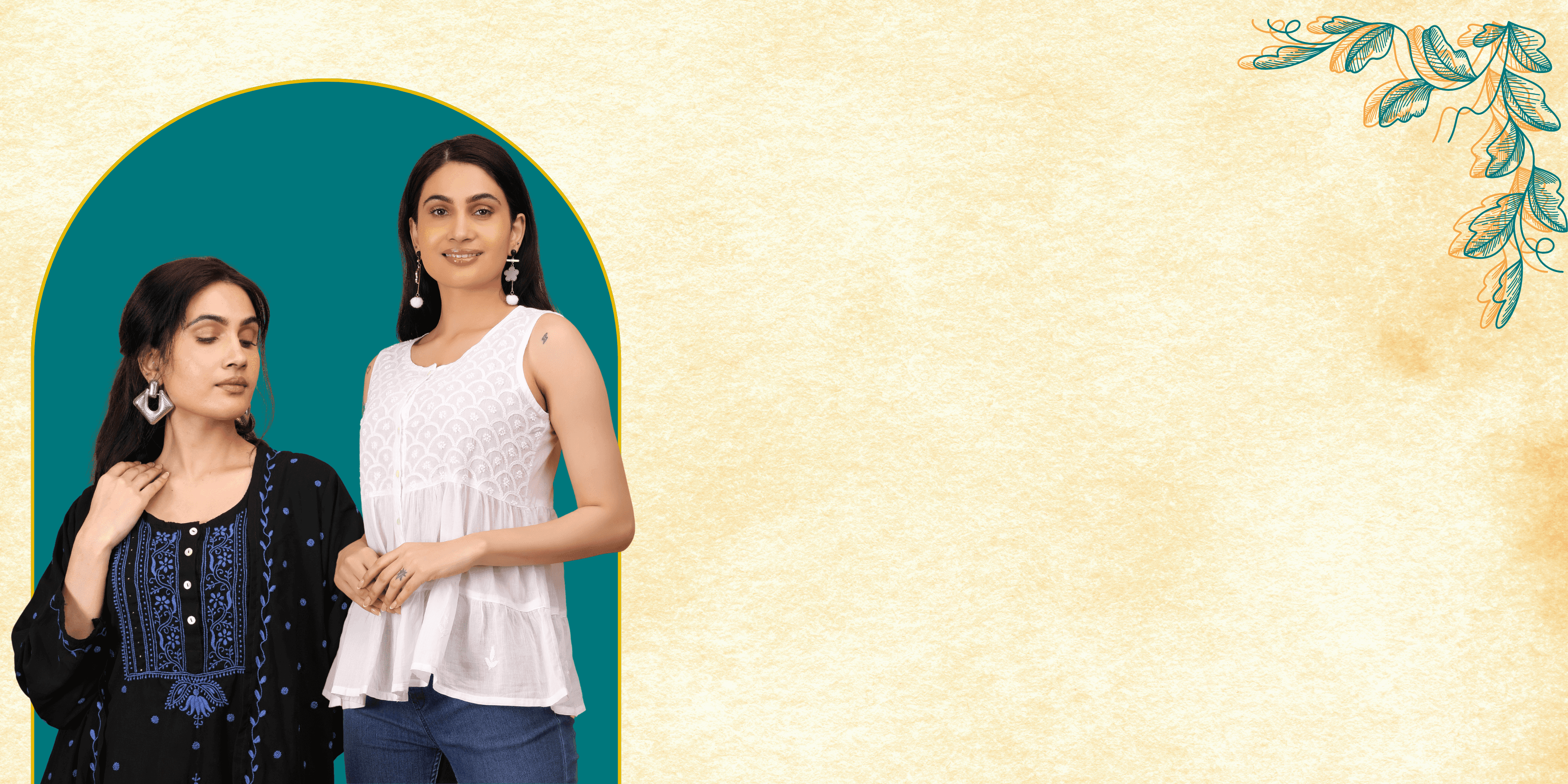 Handmade Lucknow  Chikankari Kurtas & Ethnic Wear for Women | Shwet Artistry